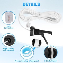 GLX-FLO-RP Flow Switch 15ft Cable For Hayward Goldline Aquarite Salt System Pool