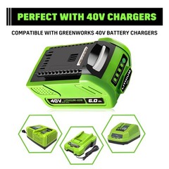 New 40V 6.0Ah For Greenworks 40Volt G-MAX Li-ion Battery 29472 29462 29252 20202