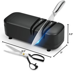 Professional Knife Sharpener Tool, Electric Knife Sharpener for Home, 2-Stages S
