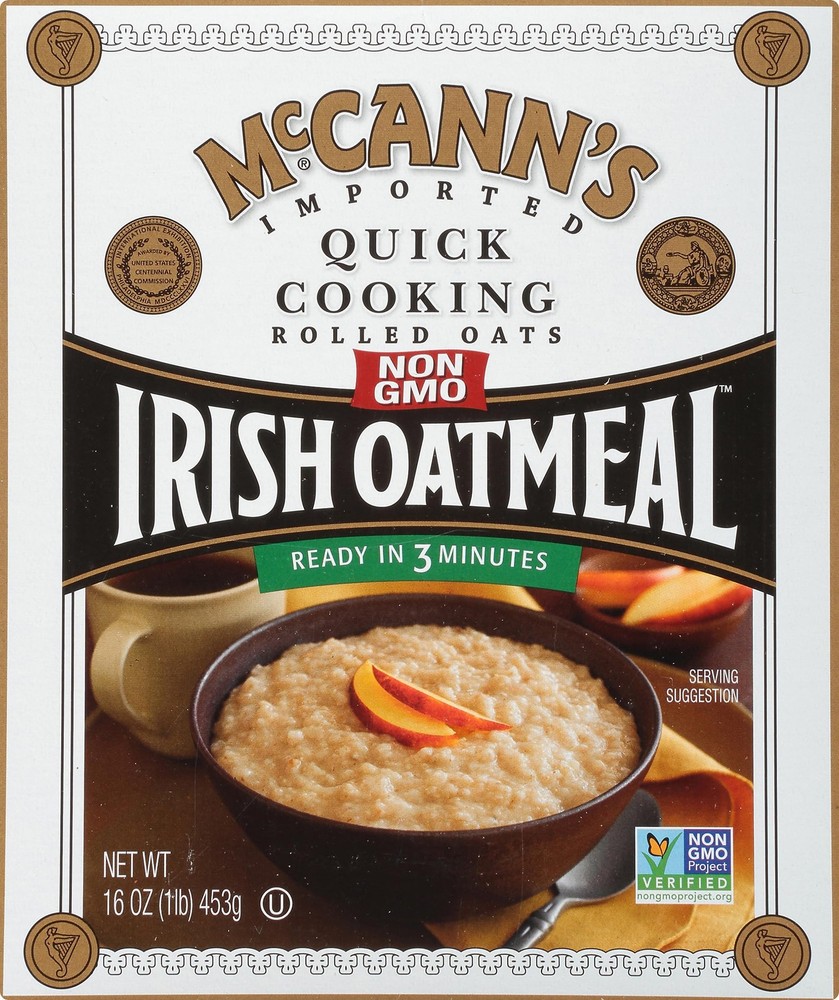 McCann’s Irish Oatmeal, Quick Cooking Rolled 16 Ounce (Pack of 1), Original
