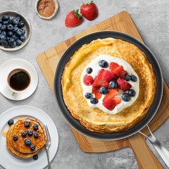 Innerwell Nonstick Crepe Pan 12 inch Stainless Steel Crepe Pan Honeycomb Coating