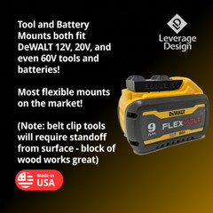 6 / 6 Combo Pack DeWALT 20V 60V Tool & Battery Mounts/Hangers/Holder – BEST FIT!