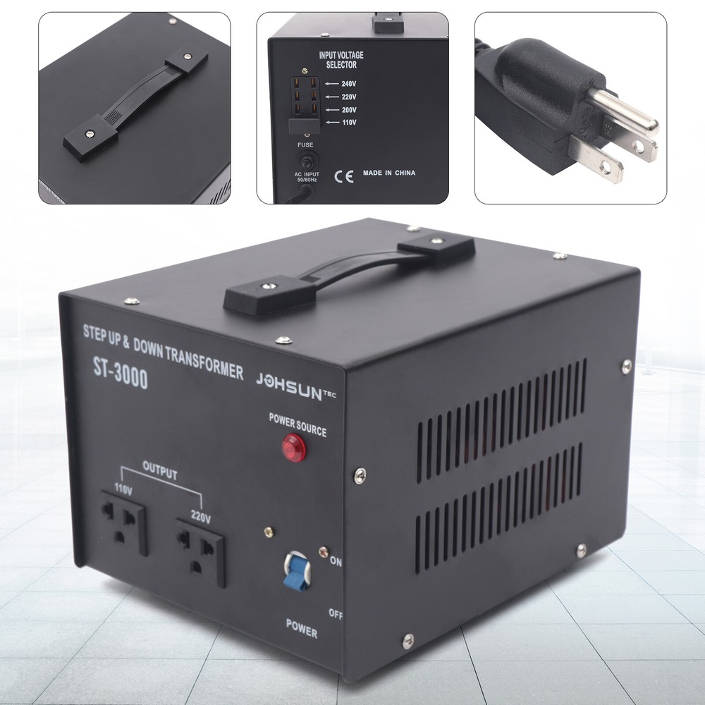 3000 Watt Voltage Converter Transformer Step Up/Down 110-120V to/From 220-240V