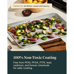Caraway Non-Stick Ceramic Baking Sheet – Naturally Slick Ceramic Coating – Cream