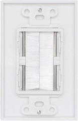 Brush Wall Plate 10 Pack Single Gang Wall Plate Cable Pass Through for Cables