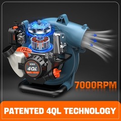 Sopladora De Hojas De Gasolina 26.5 CC 4 Cycle Para Jardin 125 MPH 410 CFM