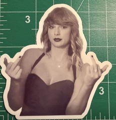 Taylor Swift Middle Finger – Laminated Vinyl Sticker -3″x3″