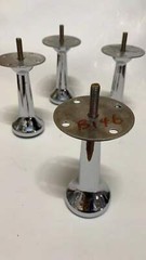 Furniture Leg, L146 Metal Leg Set of 4 Pcs + 1-1/4″ T17 Wood Working Screws