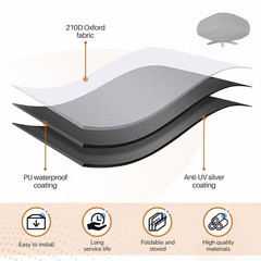Grill Cover for Weber Q1200, Q1400, Q140, Q120, Q100 and Q1000 Grills, Outdoo…