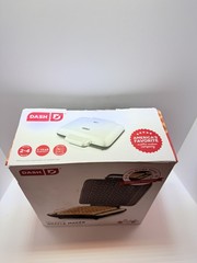 DASH No-Drip Waffle Maker – Four Molds, Nonstick Iron Silver