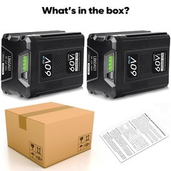 2pack 5.0Ah For Greenworks Pro 60Volt Max Tool Lithium-ion Battery LB605 LB60A01