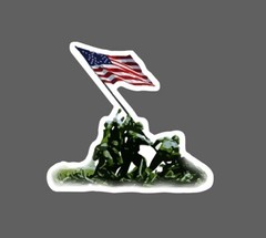 Flag Raise Sticker Iwo Jima USA Waterproof – Buy Any 4 For $1.75 Storewide!
