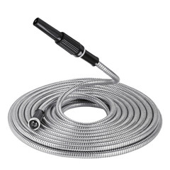 25 -100FT Stainless Steel Metal Flexible Lightweight Garden Water Hose Pipe