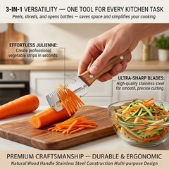 2PCS 3 in 1 Multi-Functional Vegetable Peeler for Kitchen Stainless Steel Peeler