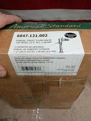 American Standard 6047.121.002 Manual Flush Valve Chrome 11.5″ 1.28 GPF Toilet