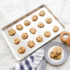 Naturals Jumbo Cookie Sheet: Aluminum Baking Pan, Oven-Safe, Silver