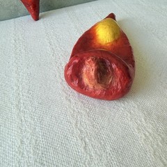 Vintage Paper Mache Chili Peppers Faux Veggie Decor Mexican Ristra Lot Of 3
