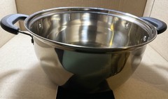 0.8 Qt Stainless Steel Double Boiler with Small Aluminum Flan Mold and Glass Lid