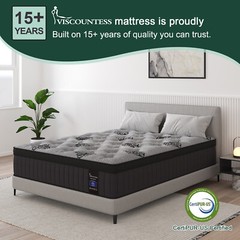 12″14″ Twin Full Queen King Size Mattress in a Box Hybrid Spring Gel Memory Foam