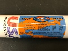 Omnipure NEW 1/4″ In-Line Water Filter Chlorine Taste Odor Reduction CL10RO T-33