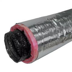 14 In. X 25 Ft. Insulated Flexible Duct R6 Silver Jacket