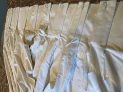 Lovely ETHAN ALLEN Silk & Cotton Sage Green ( Mineral) Lined Drape Panel 48X98