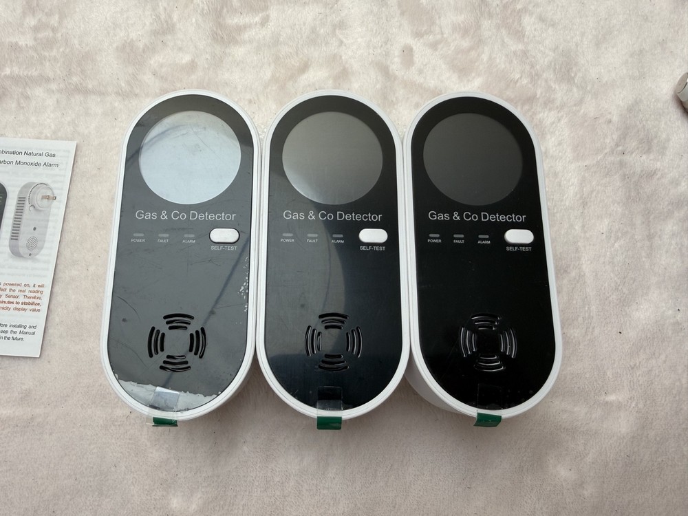 3 PACK KH158 Carbon Monoxide & Gas Detector. Home and Business Safety Devise