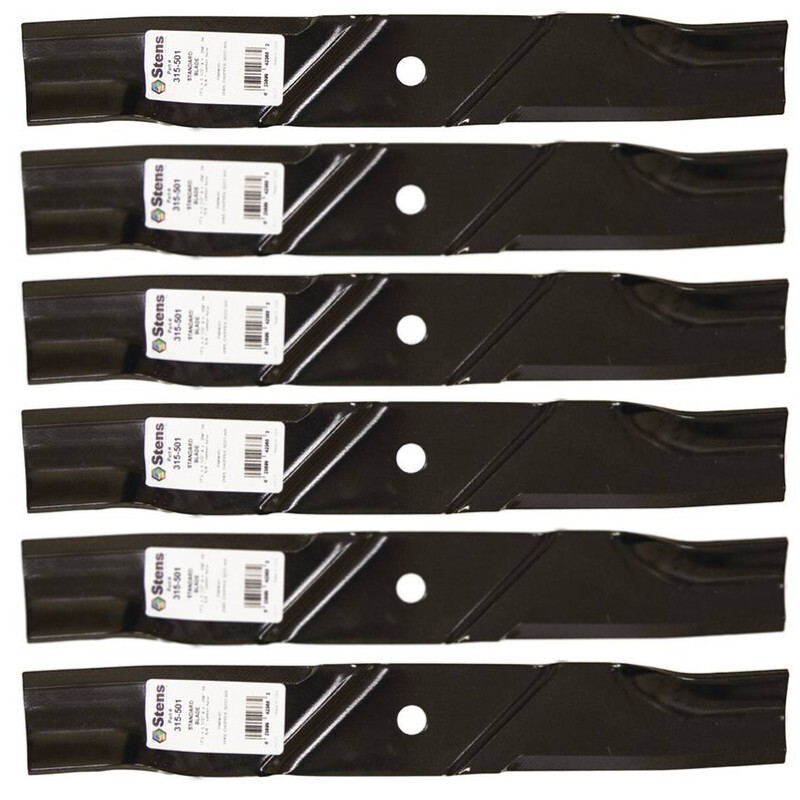 6 Standard Blades fit Dixie Chopper 30227-50X Iron & Silver Eagle for Classic X