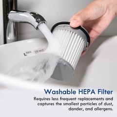 Bagless Canister Vacuum Portable Cyclonic Corded Vacuum Cleaner with HEPA Filter