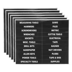6 x Tool Box Label Sticker Machine Organizer Decal Waterproof Tool Box Stickers