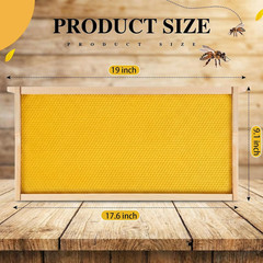 40 Deep Bee Frames with 100% Beeswax Foundations – Unassembled, 40 Pack