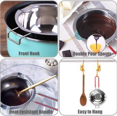 Double Boiler Pot Stainless Steel Melting Chocolate Candy Candle Making Kitchen