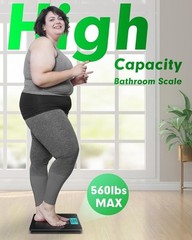 Scale for Body Weight 560lbs Digital High 560 lb, Black(None-Bluetooth)