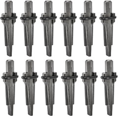 12 Pack Wedge and Feather Shims, 5/8 Inches Heavy Duty Rock Splitting Wedges Sto