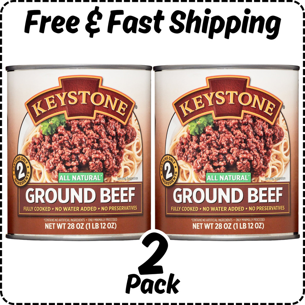 Keystone All natural Ground Beef 28 oz Can, (PACK OF 2) Free Shipping