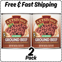 Keystone All natural Ground Beef 28 oz Can, (PACK OF 2) Free Shipping