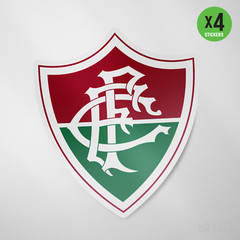 (4 Pack) Fluminense FC Brasil Vinyl Sticker Decal Calcomania Adesivo Flu
