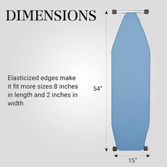 Ironing Board Cover and Pad | 100% Cotton with Blue