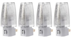 Plug in Night Light with Manual On/Off Switch – Includes 4W Bulb | 4 Pack