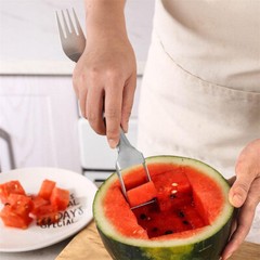 Watermelon Slicer Cutter,2-in-1 Fork Stainless Steel Fruit Cutting Artifact Lot