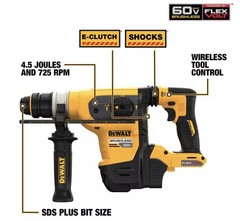 DeWalt FLEXVOLT 60V MAX Cordless 1-1/4 in. SDS Plus Rotary Hammer DCH416B