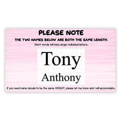 3″ Custom Text or Name Vinyl Decal Sticker