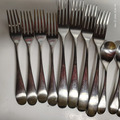 LOT OF 16 IKEA 224 22 SPOONS FORKS