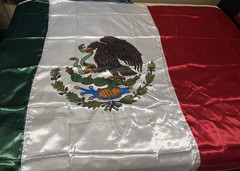 Large Mexico Satin Flag 58×37 Patriotic Mexican Banner Made In Mexico