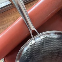 NICE USED HexClad Hybrid 12” Nonstick Frying Pan w Temper Glass Lid