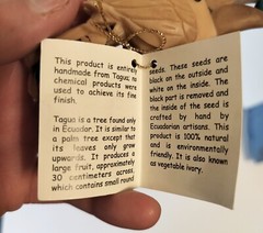 VTG Hand Craved Vegetable Ivory Toucan From the Fruit of the Tagua Tree Ecuador