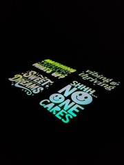 Glow In The Dark Vinyl Decals No One Cares Medium Size Lit Studios New Decor