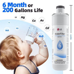 2 Pack LG LT1000P Refresh Refrigerator Ice Water Filter ADQ747935 GF-D706BSL US