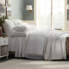 TCS Legends Hotel Premium Smooth Supima Cotton Wrinkle-Free Sateen Bed Sheet Set