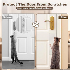 4 PCS 4″X14″ Thickened Acrylic Door Protector from Dog Scratching, Self-Adhesive